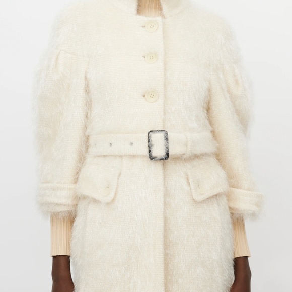 Burberry Unique New Cream Wool Coat Size 44(Italy)Mid (US) Retail $3995